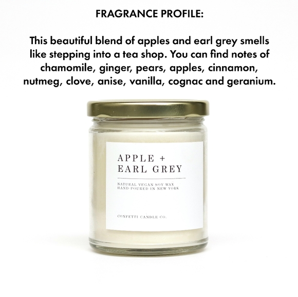 Confetti Candle Co Other - Apple and Earl Grey Candle